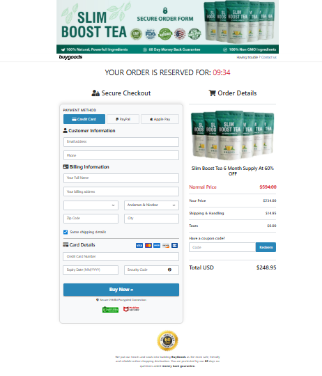 Slim Boost Tea order